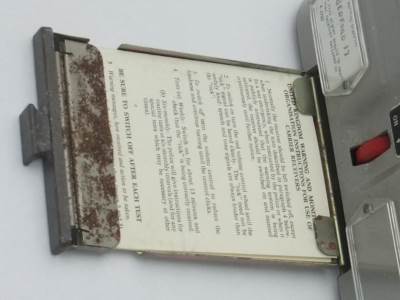 WB400 Warning Card